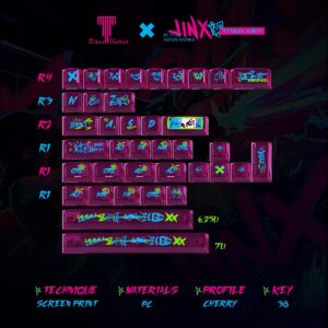 Arcane Jinx 키캡丨PC+38 수정 키