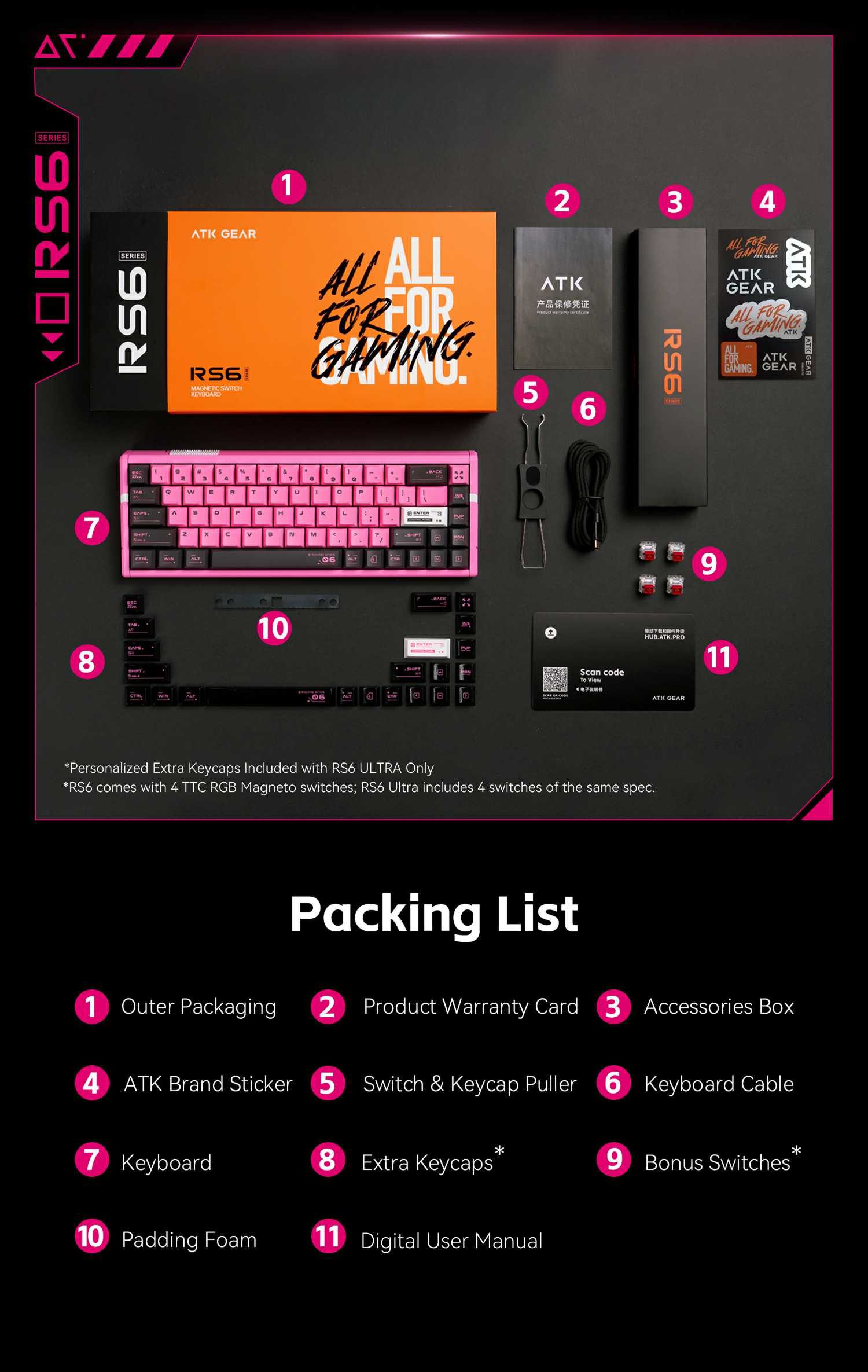 ATK RS6 Hall Effect Keyboard