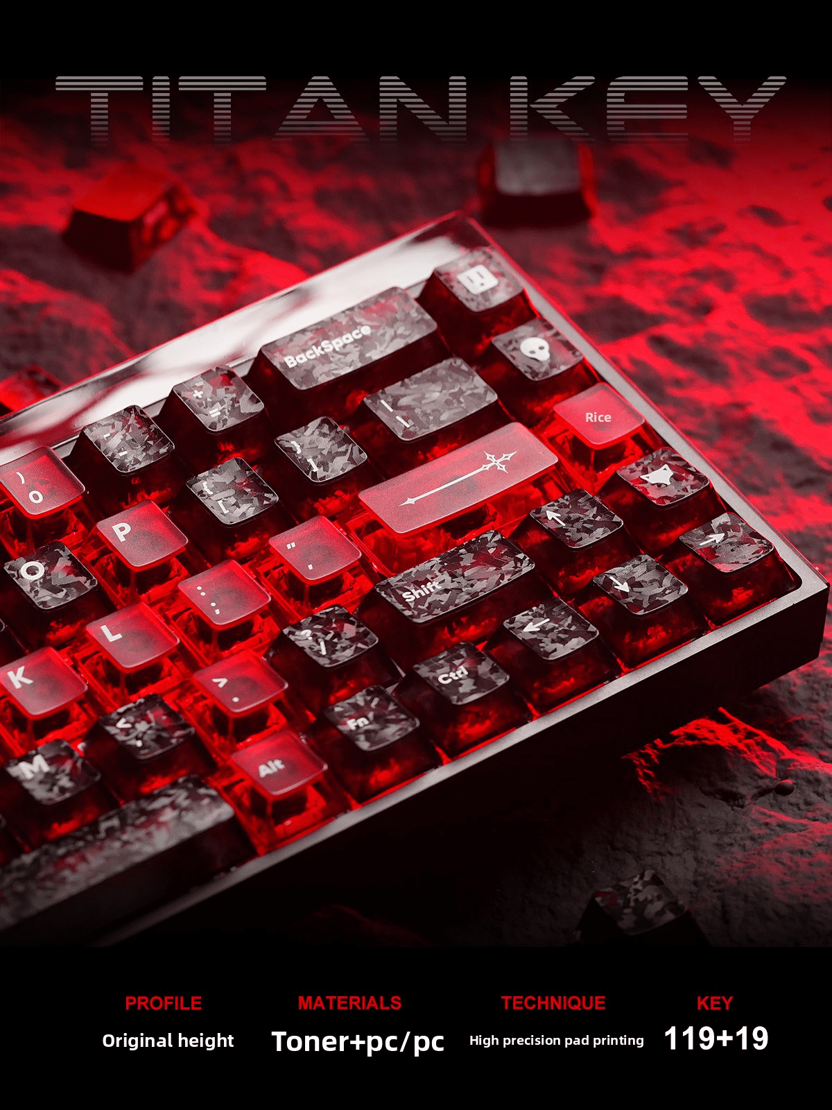 17689810910611 Titan Nation The Sword in the Stone Carbon Fiber Keycaps