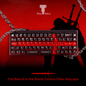 Titan Nation The Sword in the Stone Carbon Fiber Keycaps