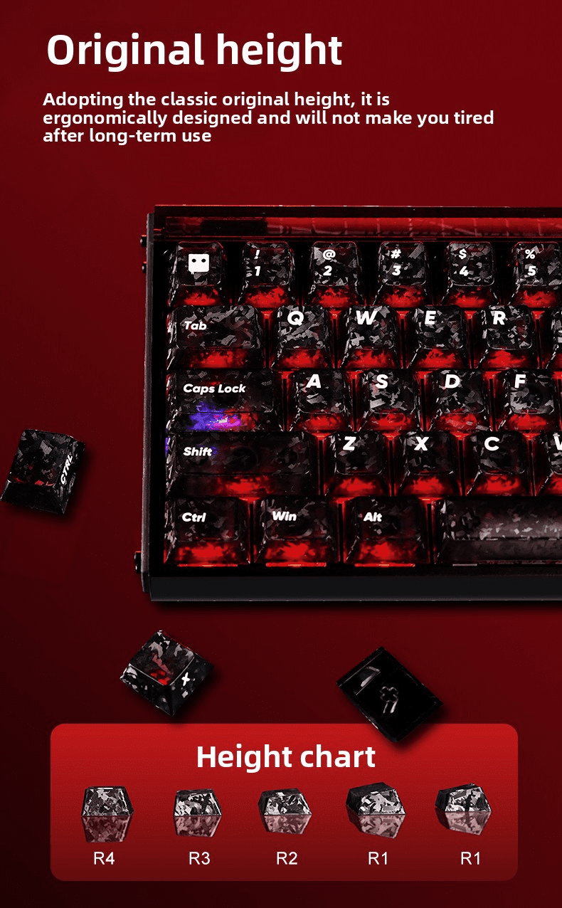 Titan Nation The Sword in the Stone Carbon Fiber Keycaps