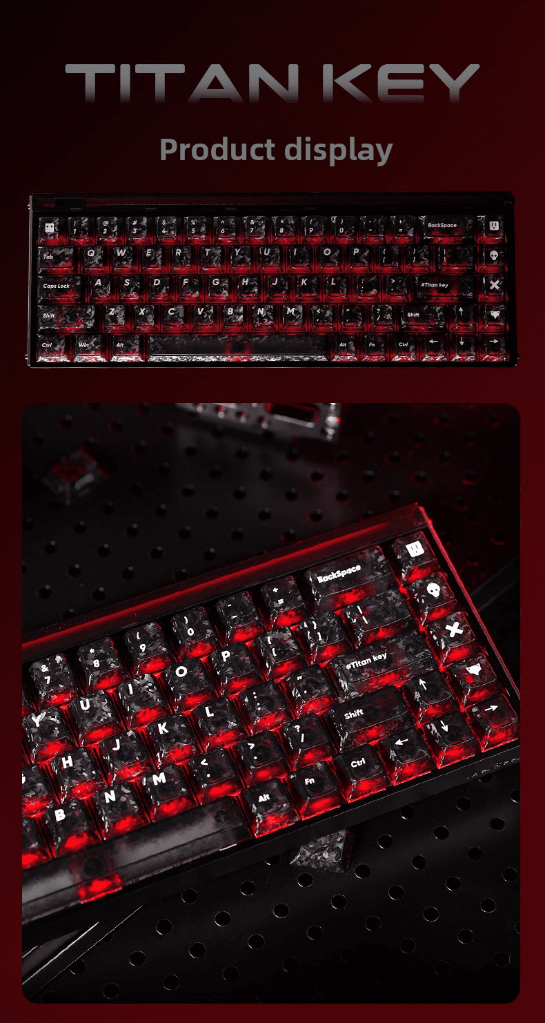 Titan Nation The Sword in the Stone Carbon Fiber Keycaps