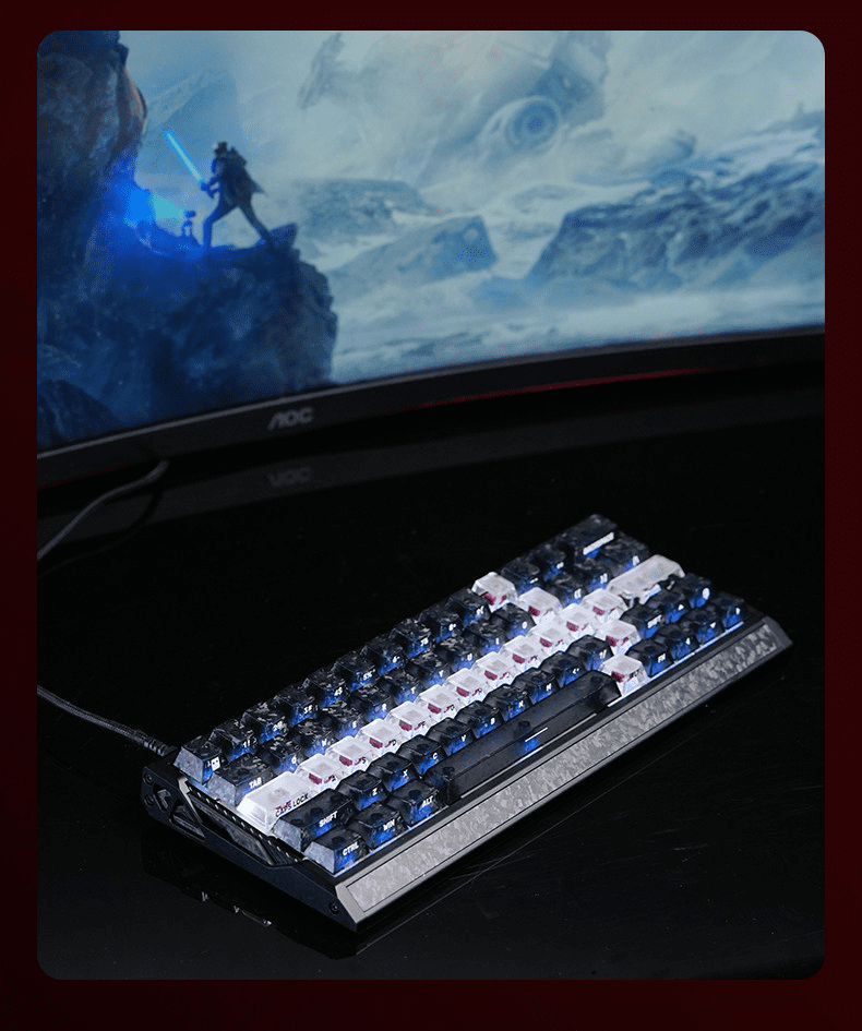 Titan Nation The Sword in the Stone Carbon Fiber Keycaps