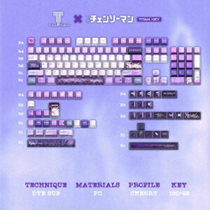 130-Key Cherry Height Metal Keycaps+22 PC Supplement Keys