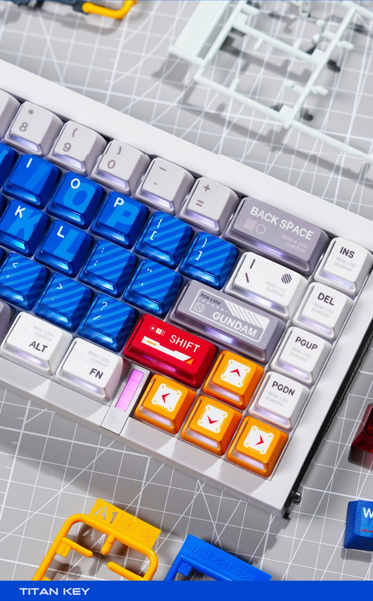Gundam V2 Keycaps – Anime Cherry Profile PBT Custom Keycaps