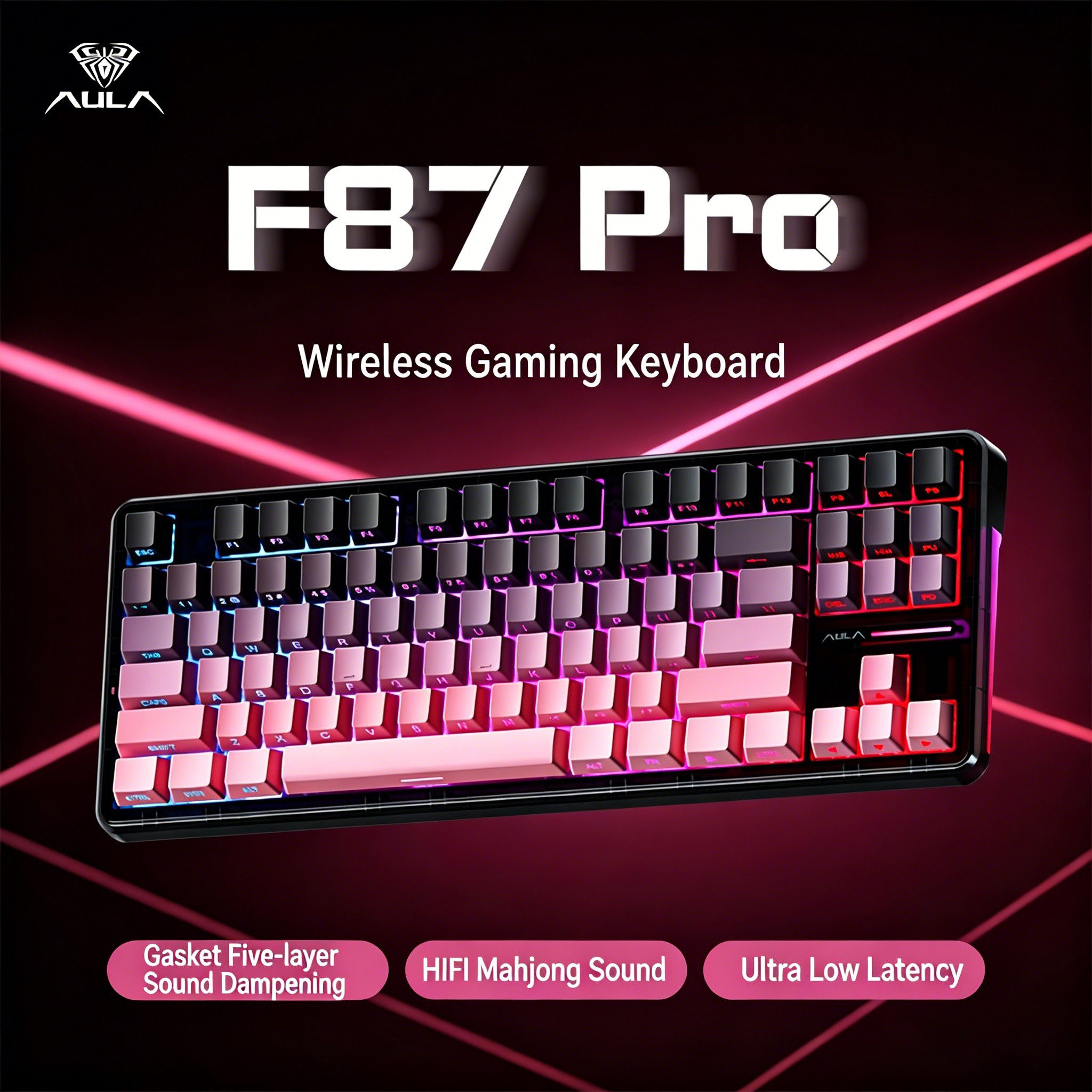 AULA F87 Pro ワイヤレスTKLメカニカルゲーミングキーボード
