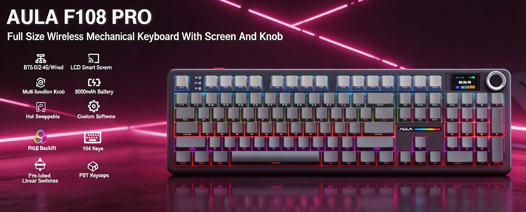 AULA F108 PRO Mechanische Tastatur