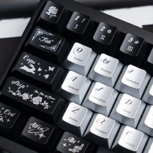 Perlmuttfarbene Nachtschmetterling-Metall-Tastenkappen