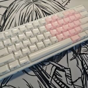 white crystal + pink crystal heart