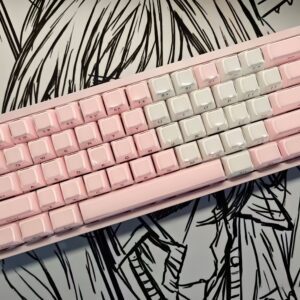 pink crystal + white crystal heart