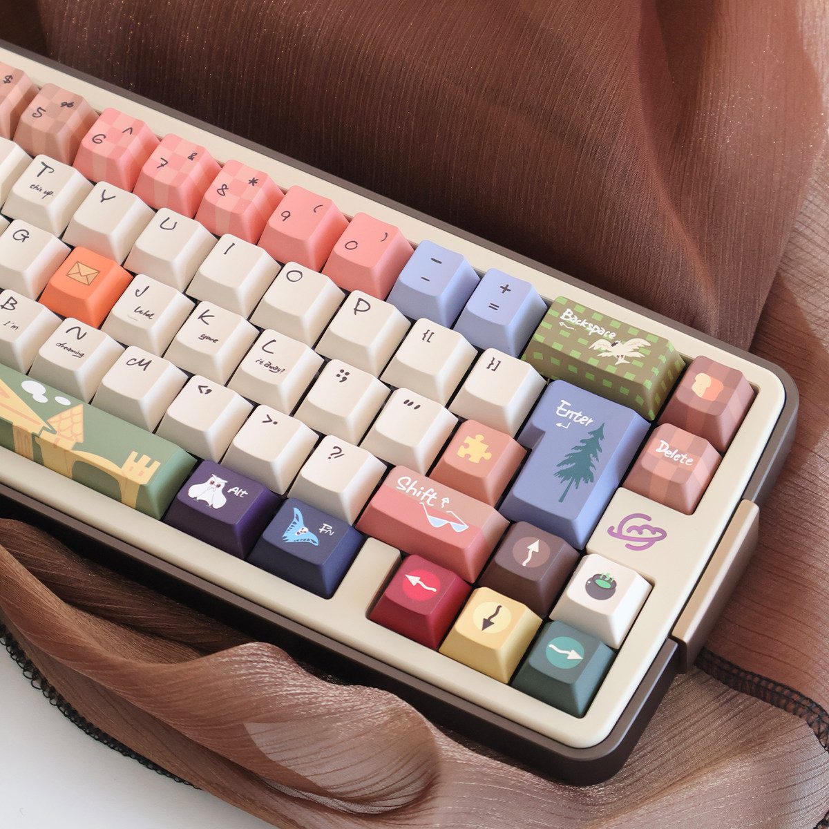 Niedliche Tastenkappen mit Motiven aus „Phantastische Tierwesen“