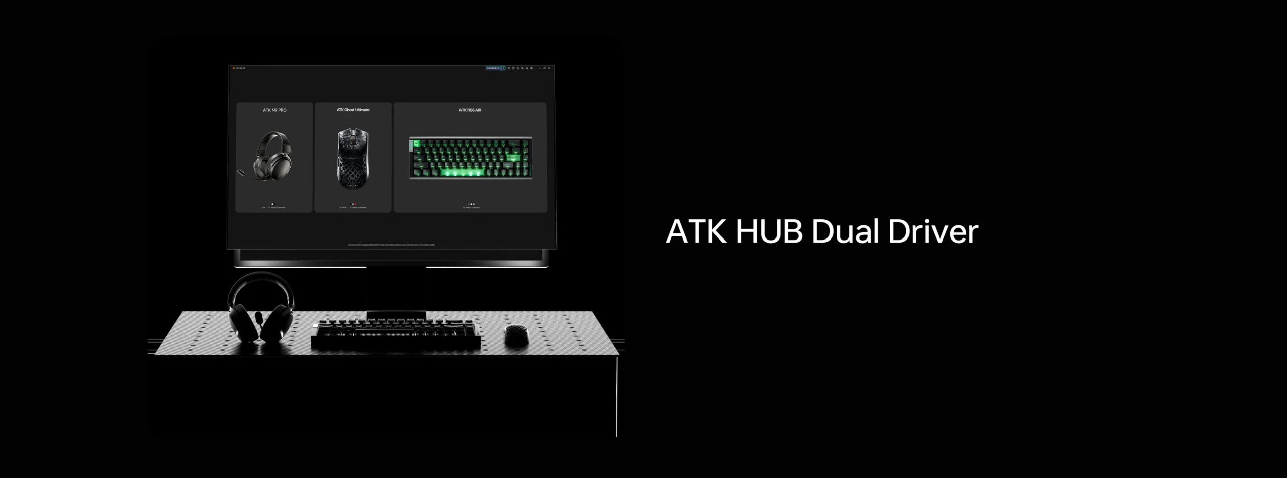 ATK Ghost Wireless Mouse featuring a 48g ultra-lightweight carbon fiber shell and 8K polling rate for esports