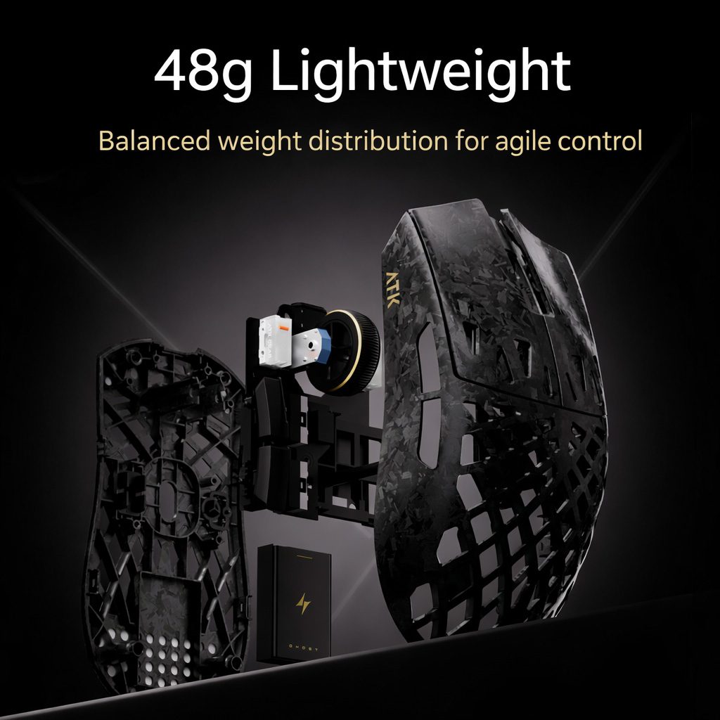 ATK Blazing Sky GHOST Hollow Carbon Fiber Wireless Gaming Mouse ATK Blazing Sky GHOST Hollow Carbon Fiber Wireless Gaming Mouse