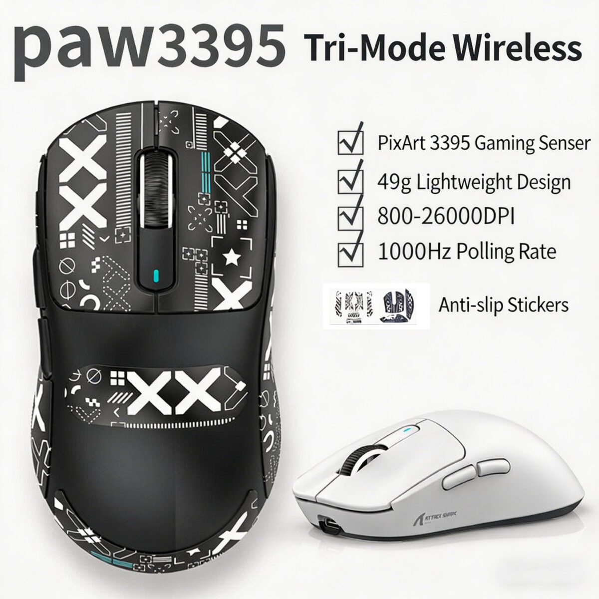 ATTACK SHARK X3 Wireless Gaming Mouse