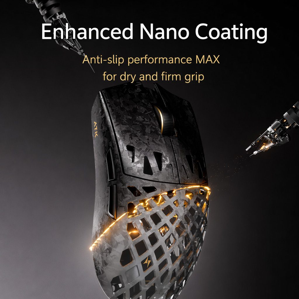 ATK Blazing Sky GHOST Hollow Carbon Fiber Wireless Gaming Mouse ATK Blazing Sky GHOST Hollow Carbon Fiber Wireless Gaming Mouse