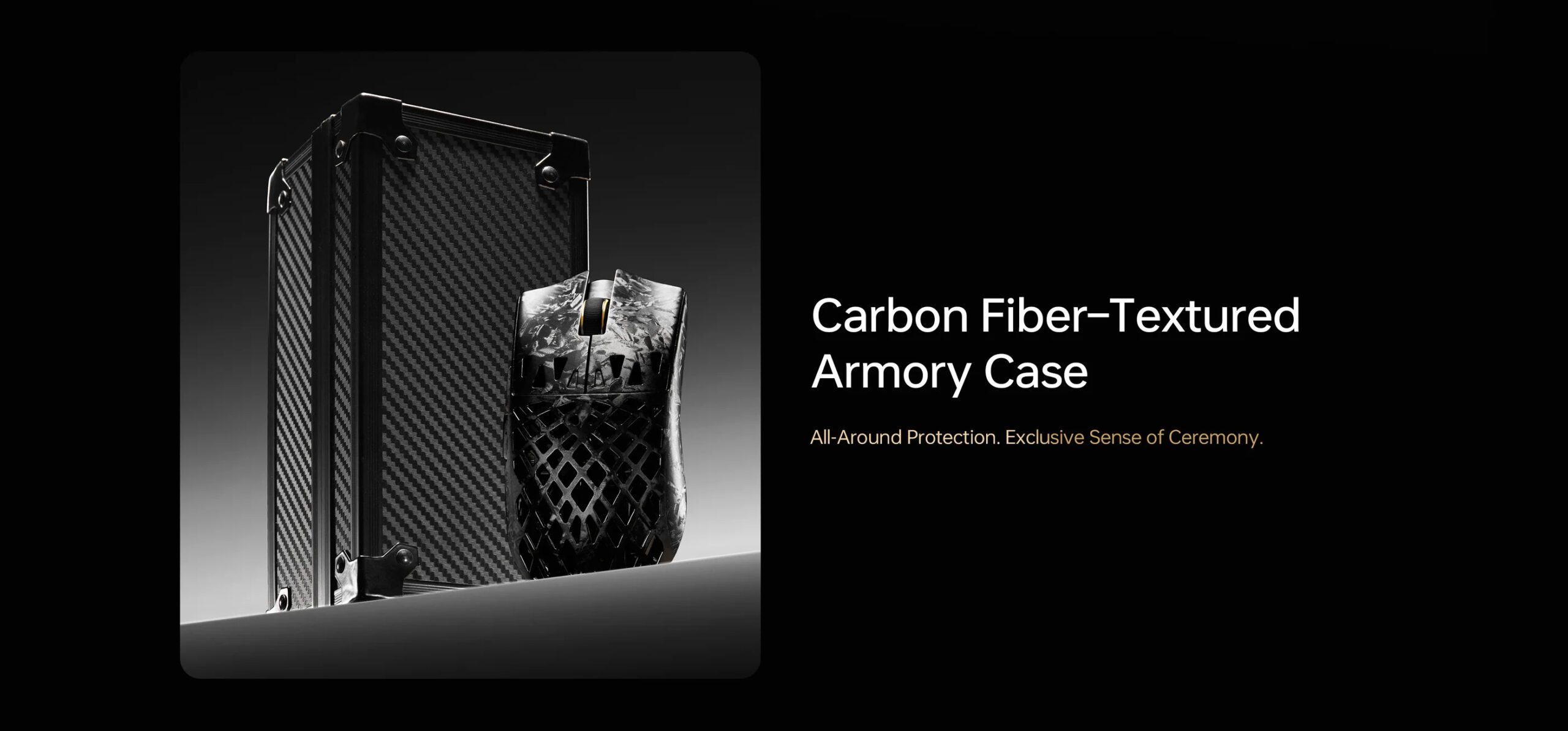 ATK Ghost Wireless Mouse featuring a 48g ultra-lightweight carbon fiber shell and 8K polling rate for esports