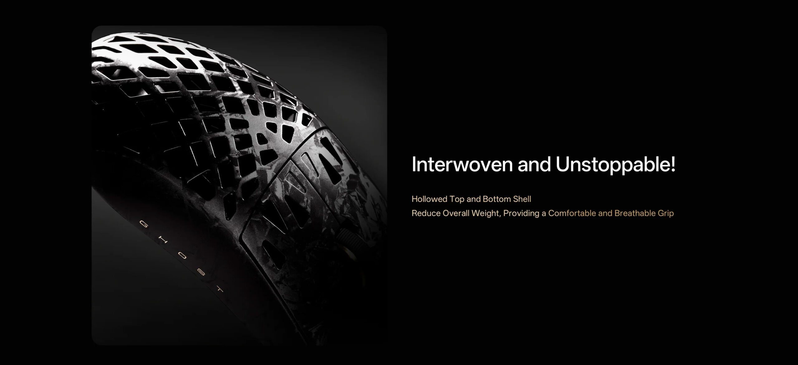 ATK Ghost Wireless Mouse featuring a 48g ultra-lightweight carbon fiber shell and 8K polling rate for esports