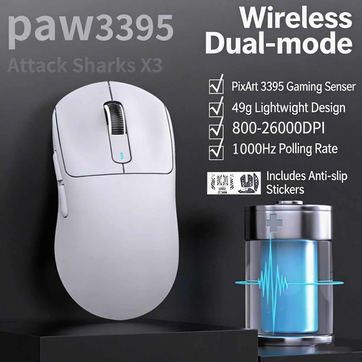 ATTACK SHARK X3 Wireless Gaming Mouse