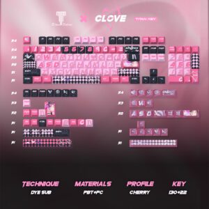 Twilight Butterfly Keycaps - Original Cherry Side-Lit + PC Combo Set