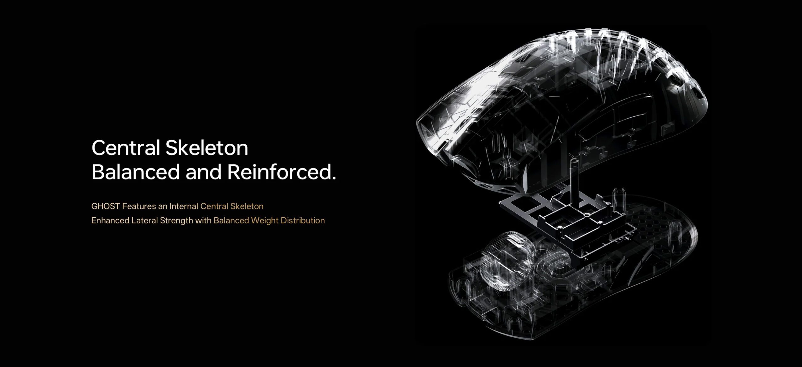 ATK Ghost Wireless Mouse featuring a 48g ultra-lightweight carbon fiber shell and 8K polling rate for esports