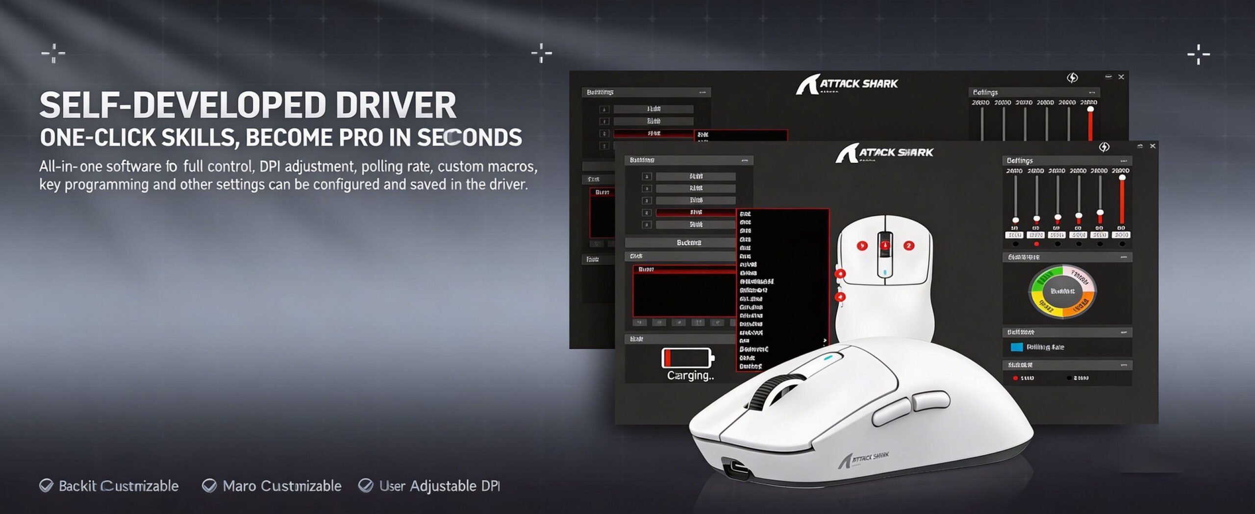 ATTACK SHARK X3 Wireless Gaming Mouse