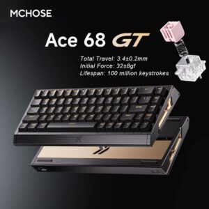 ACE68 GT Black Gold-Taishan Pink Switch