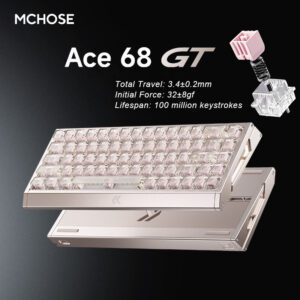 ACE68 GT Light Gold-Taishan Pink Switch