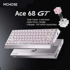 ACE68 GT Silver-Taishan Pink Switch