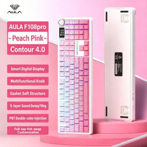 Glacier Blue Side Print + Peach Blossom Pink Contour