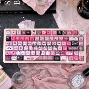 M75 Pink + Black-Pink Yabi MAO Keycaps