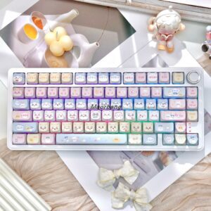 M75 White Kit + Kawaii MAO Keycaps