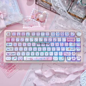 M75 Pink + Magic Moonlight MAO Keycaps