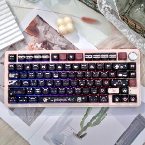 M75 Pink + Maid Cat MAO Keycaps