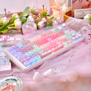M75 Pink + Pudding Meow Keycaps