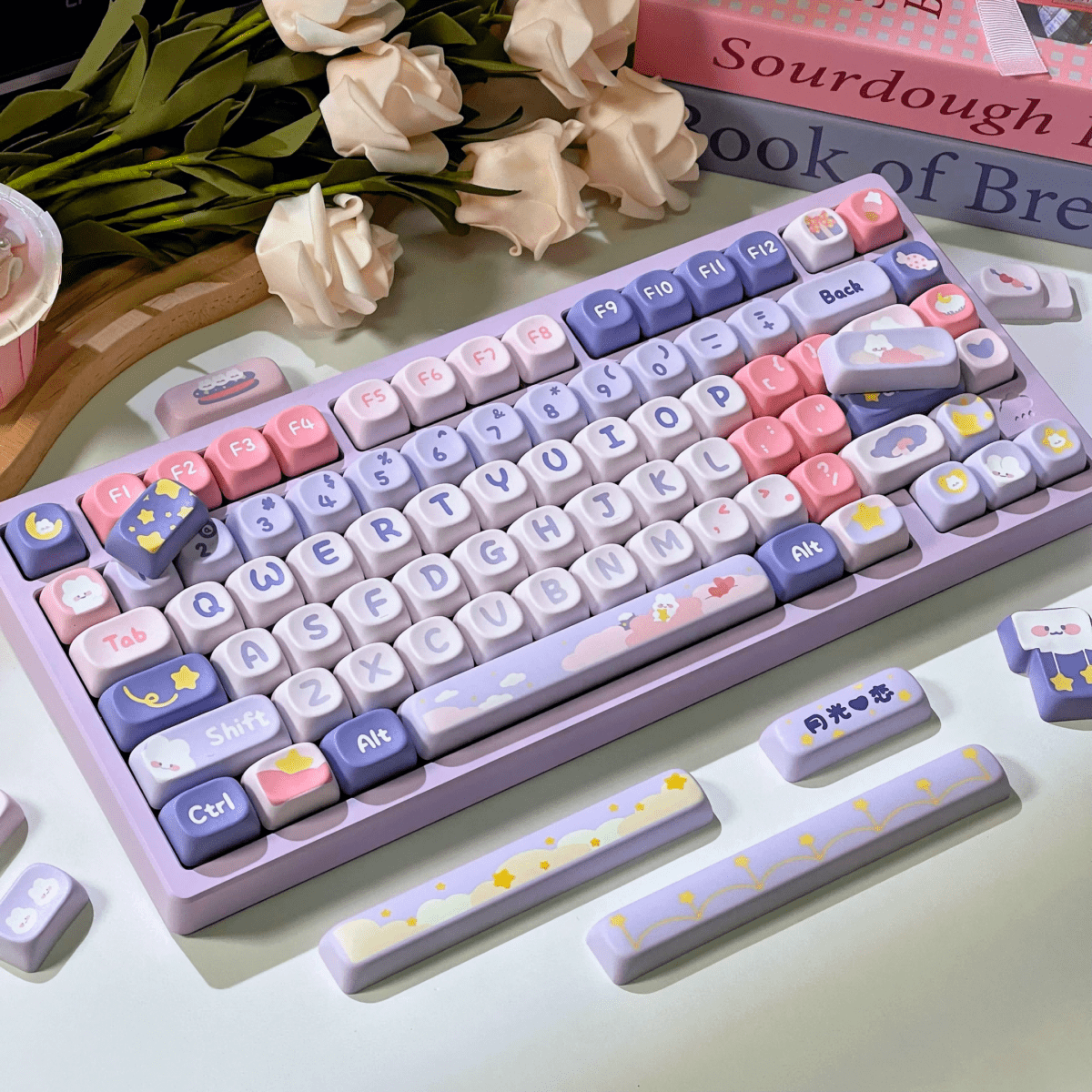 Maorbeng Moonlight Bunny MOA Keycaps