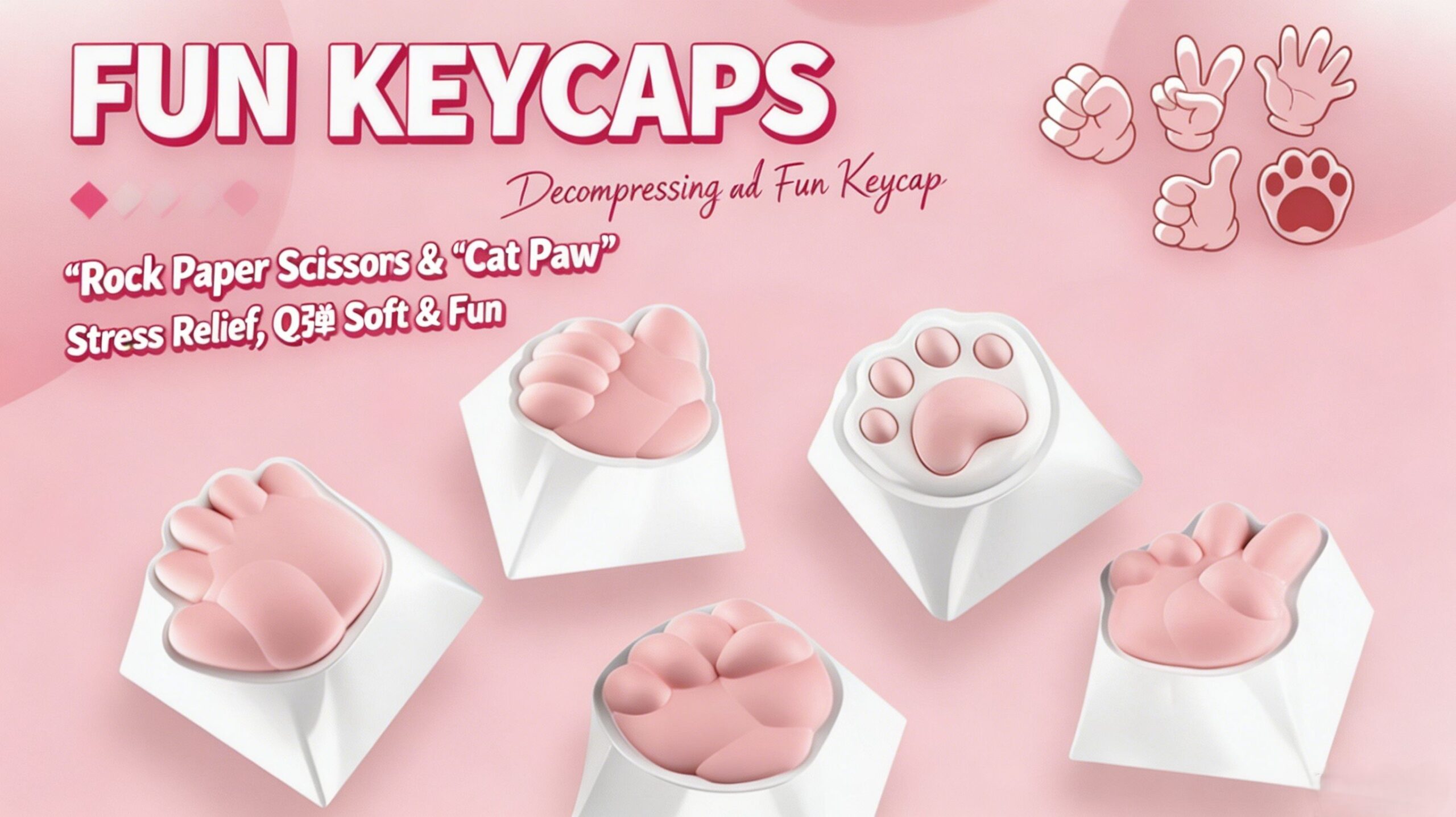 PAYSON Kawaii Cat Themed Keycap