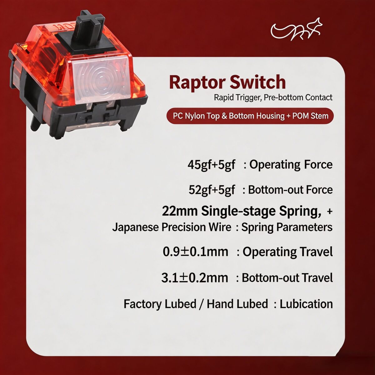 Raptor MX Extreme RGB Mechanical Keyboard Switches
