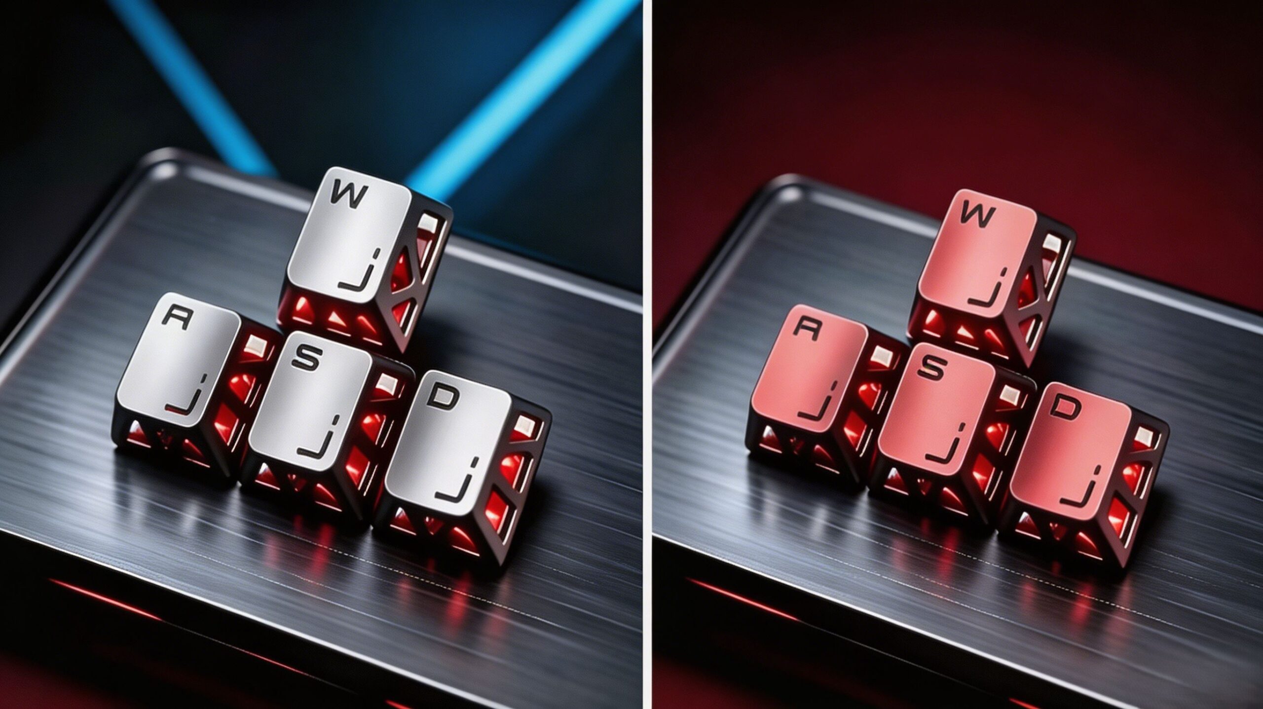 Premium Hollow Metal Backlit Keycap Set