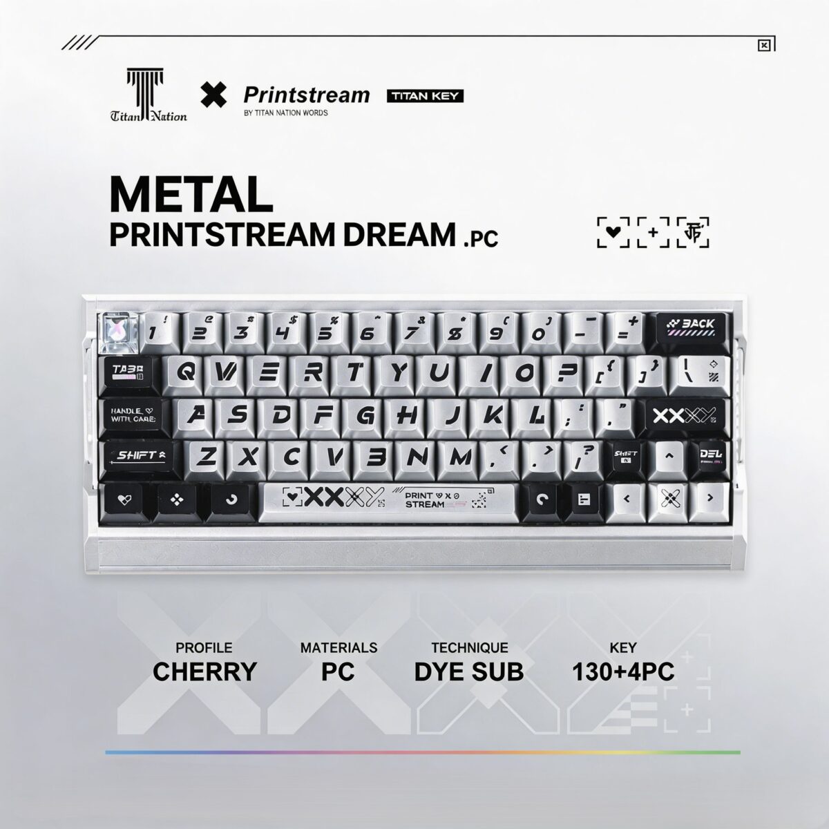 Titan Nation Printstream Keycaps