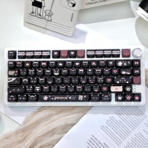 M75 White + Maid Cat MAO Keycaps