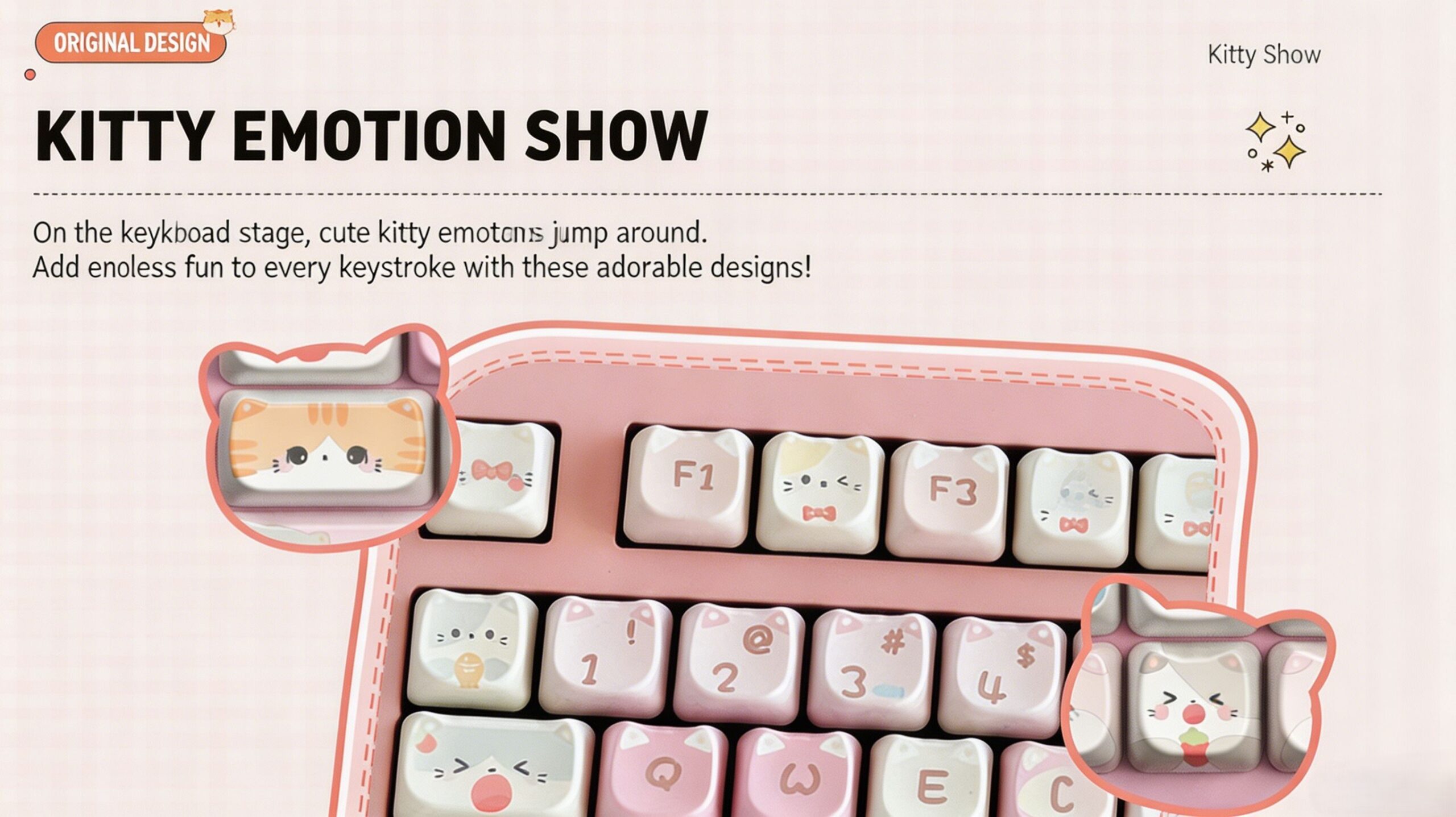 Maorbeng Meow Team Keycaps