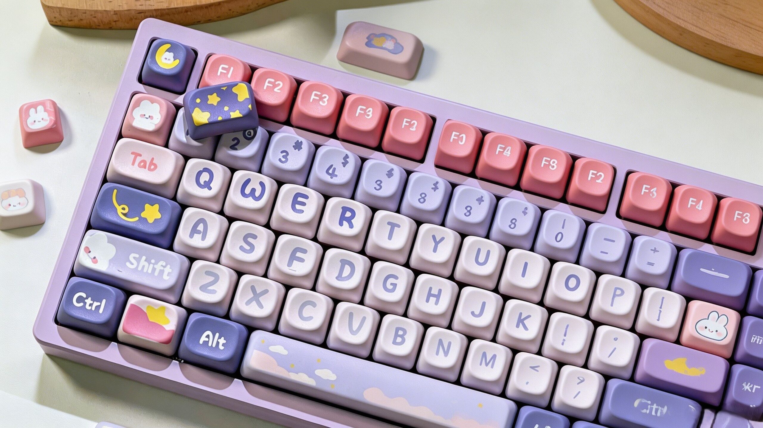 Maorbeng Moonlight Bunny MOA Keycaps