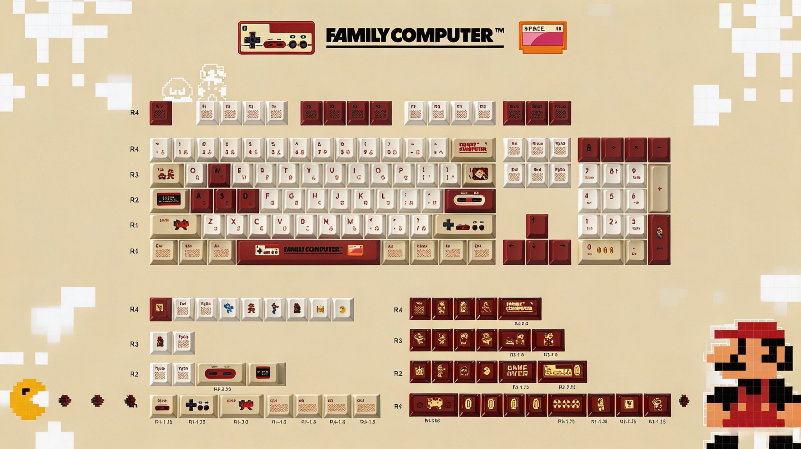 Maorbeng Famicom Themed Keycaps