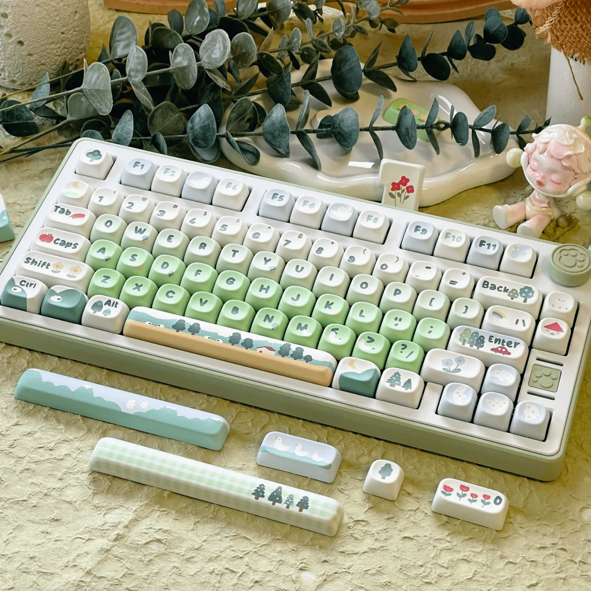 Maorbeng Forest Bird MOA Keycaps