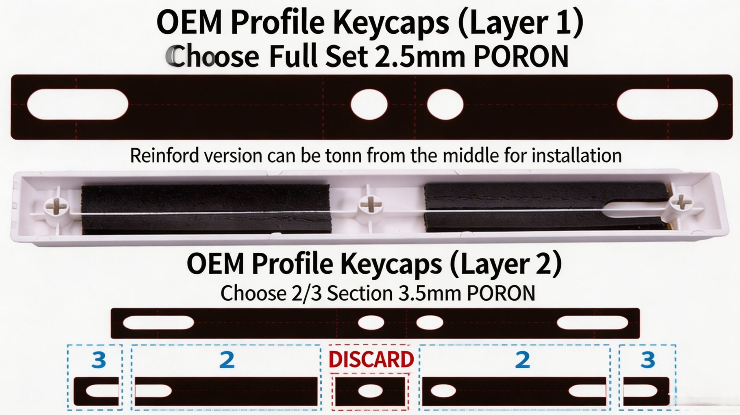 PAYSON Keyboard Spacebar Foam Dampener