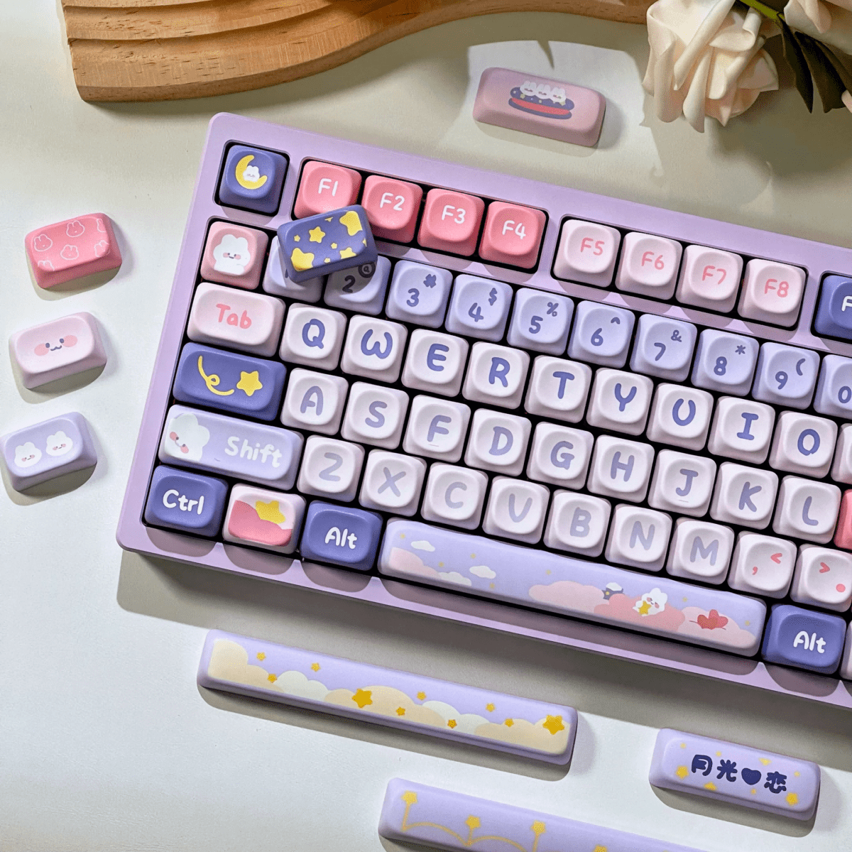 Maorbeng Moonlight Bunny MOA Keycaps