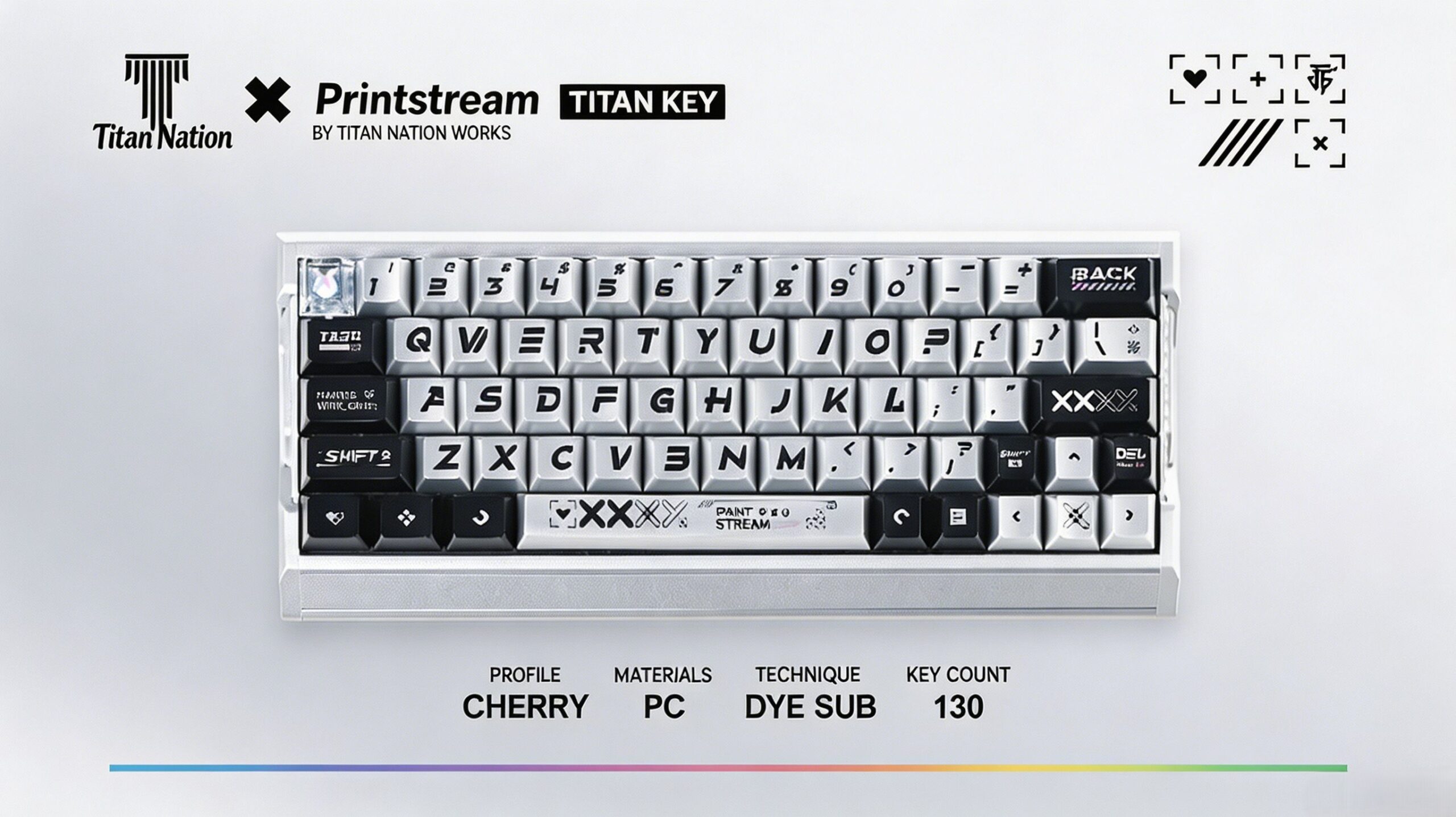 Titan Nation Printstream Keycaps