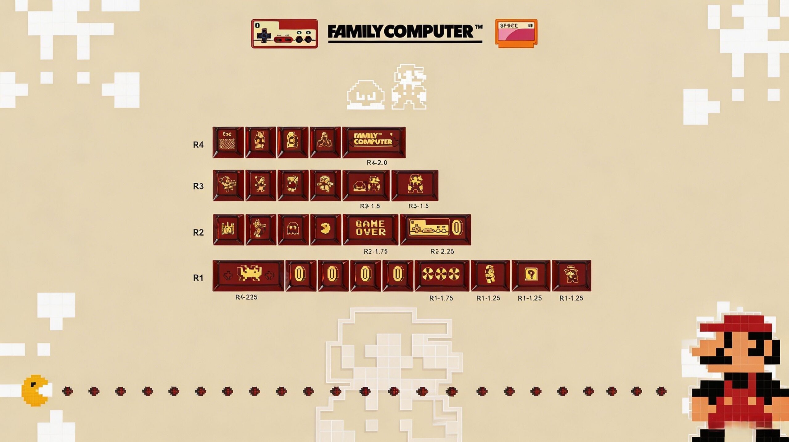 Maorbeng Famicom Themed Keycaps