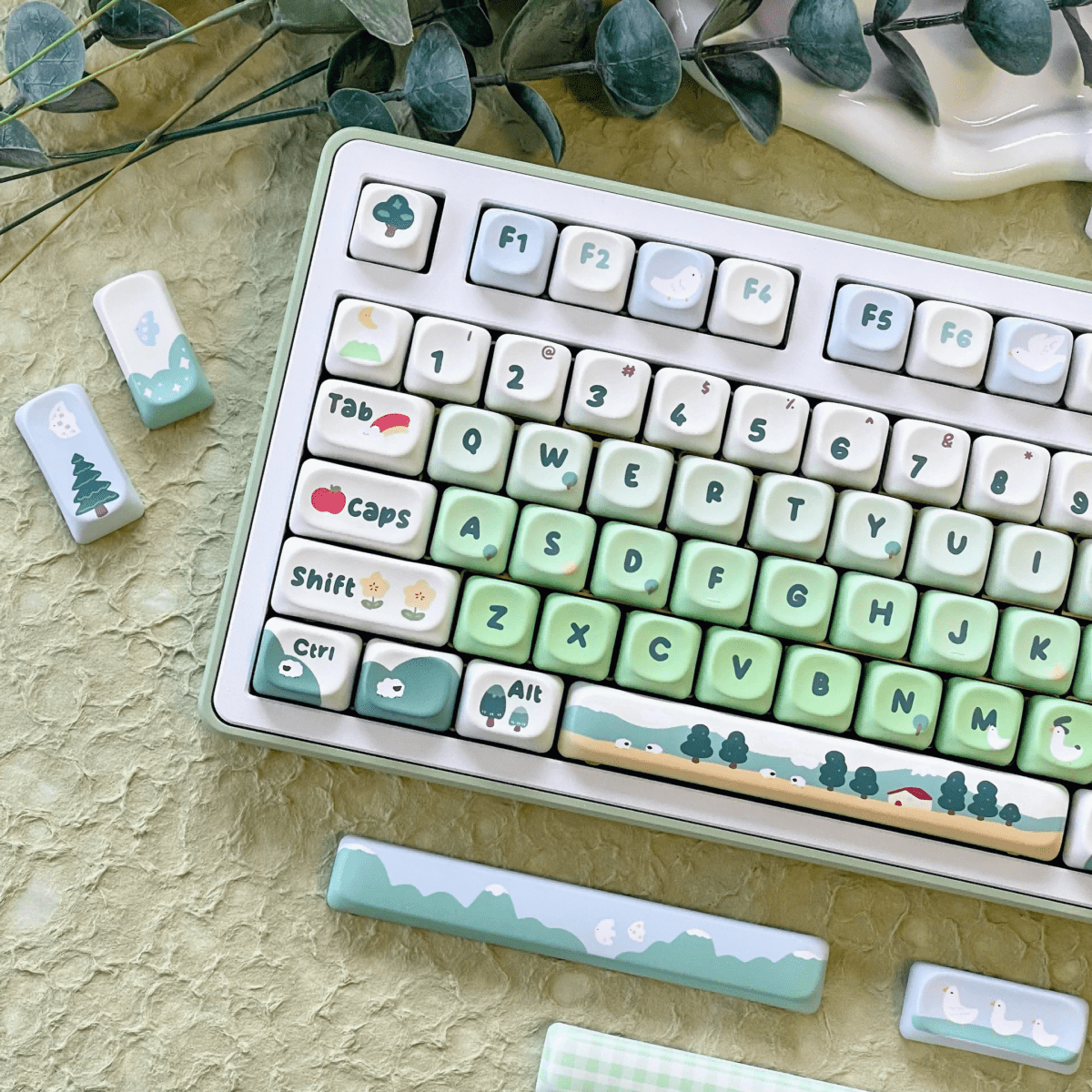 Maorbeng Forest Bird MOA Keycaps