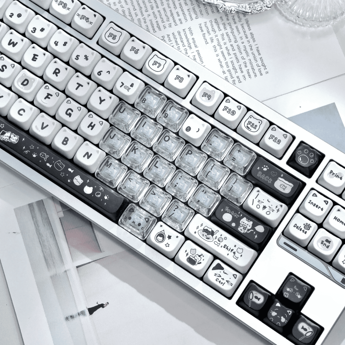 Maorbeng MAO Heart Series Translucent Keycaps